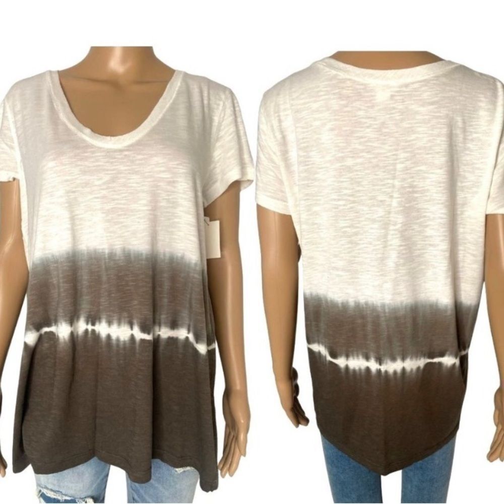 NWT Caslon Ivory Gray T-shirt size L